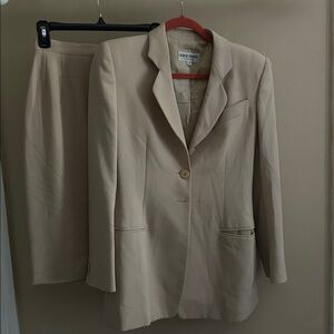 Giorgio Armani Light Tan Suit jacket and skirt